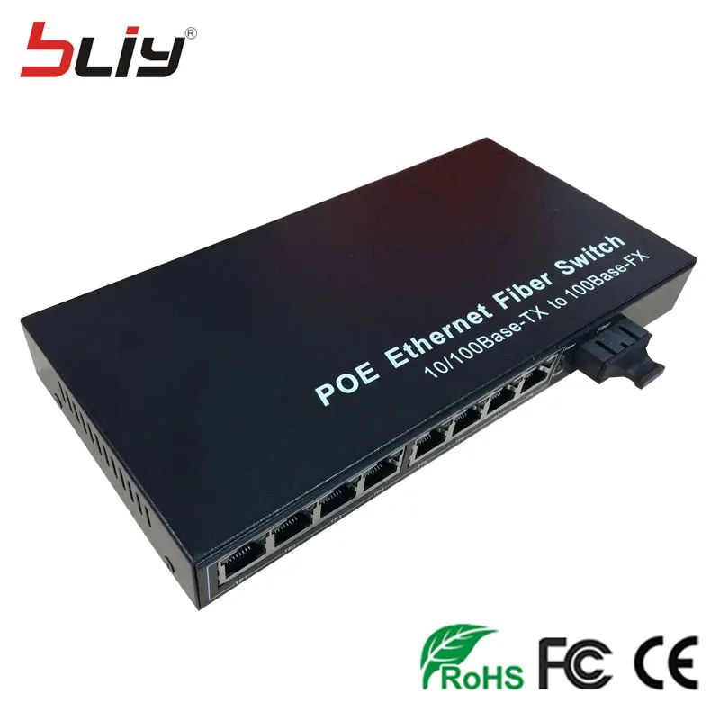 Bliy 10/100 Мбит/с 9 портов poe коммутатор IEEE802.3af/at 8 POE коммутатор ethernet переключатель питания для ip-камеры и wifi роутера gigabit