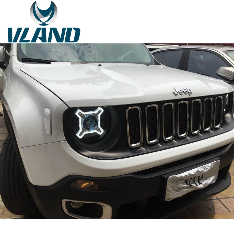 VLAND Factory для автомобильных фар для Renegade головной светильник светодиодный головной светильник H7 Xenon объектив с DRL+ Plug And Play дизайн