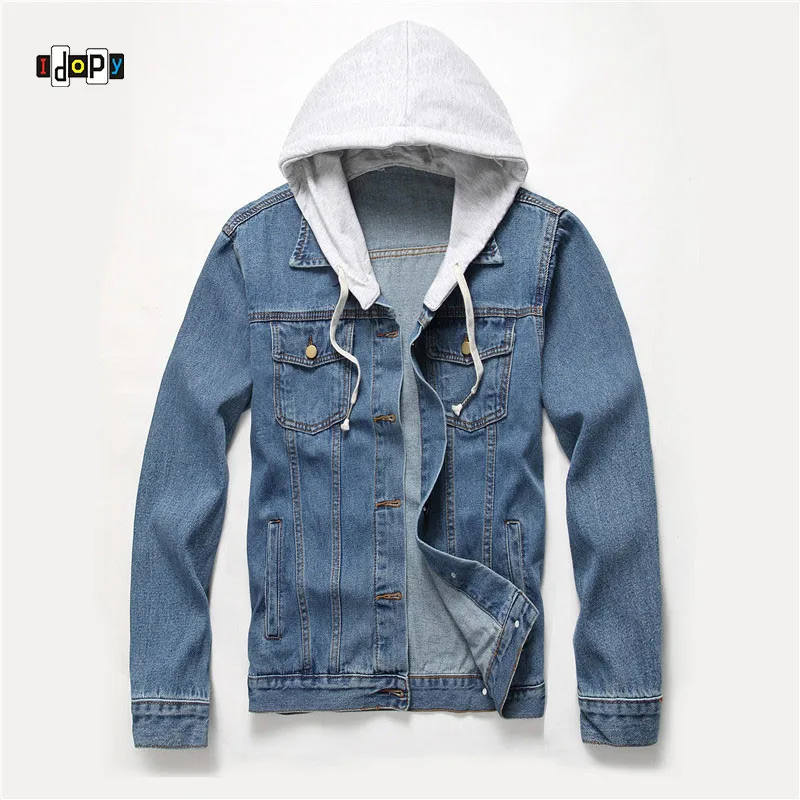 plus size hooded denim jacket