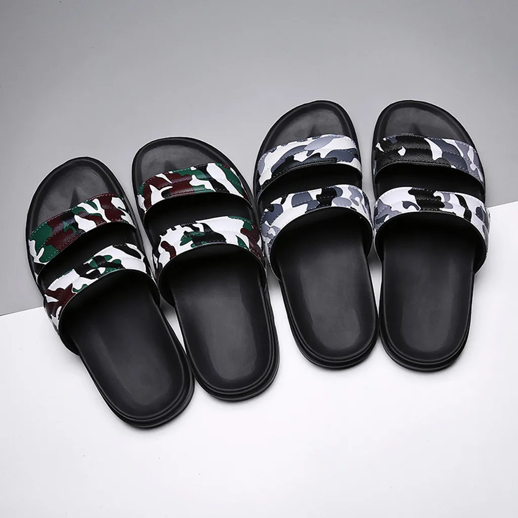 Мужские летние пляжные вьетнамки камуфляжная обувь сандалии мужские тапочки плоские туфли