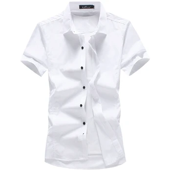 

Men Shirt 2019 New Arrival Brand Men's Summer Business Shirt Short Sleeves Shirts Men Clothing C6534