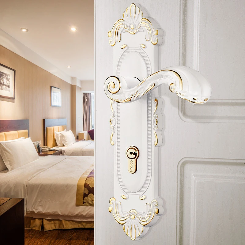OSPON Lvory European Style Door Locks Interior Bedroom Wooden Door