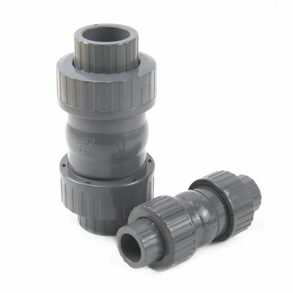 20~ 63 мм UPVC обратный клапан двойной соединение невозвратное значение предотвращения обратного потока воды трубы разъемы клапана