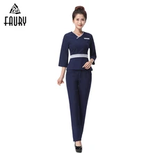 Медицинская униформа одежда медсестры с длинным рукавом набор униформа для женщин авиационная форма лабораторный салон красоты спа Рабочая одежда модная одежда