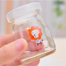 Маленькая 100 мл мультяшная бутылка для сока портативные стеклянные бутылки для йогурта термостойкая бутылка молока Botella ccrystal детский подарок 50p017