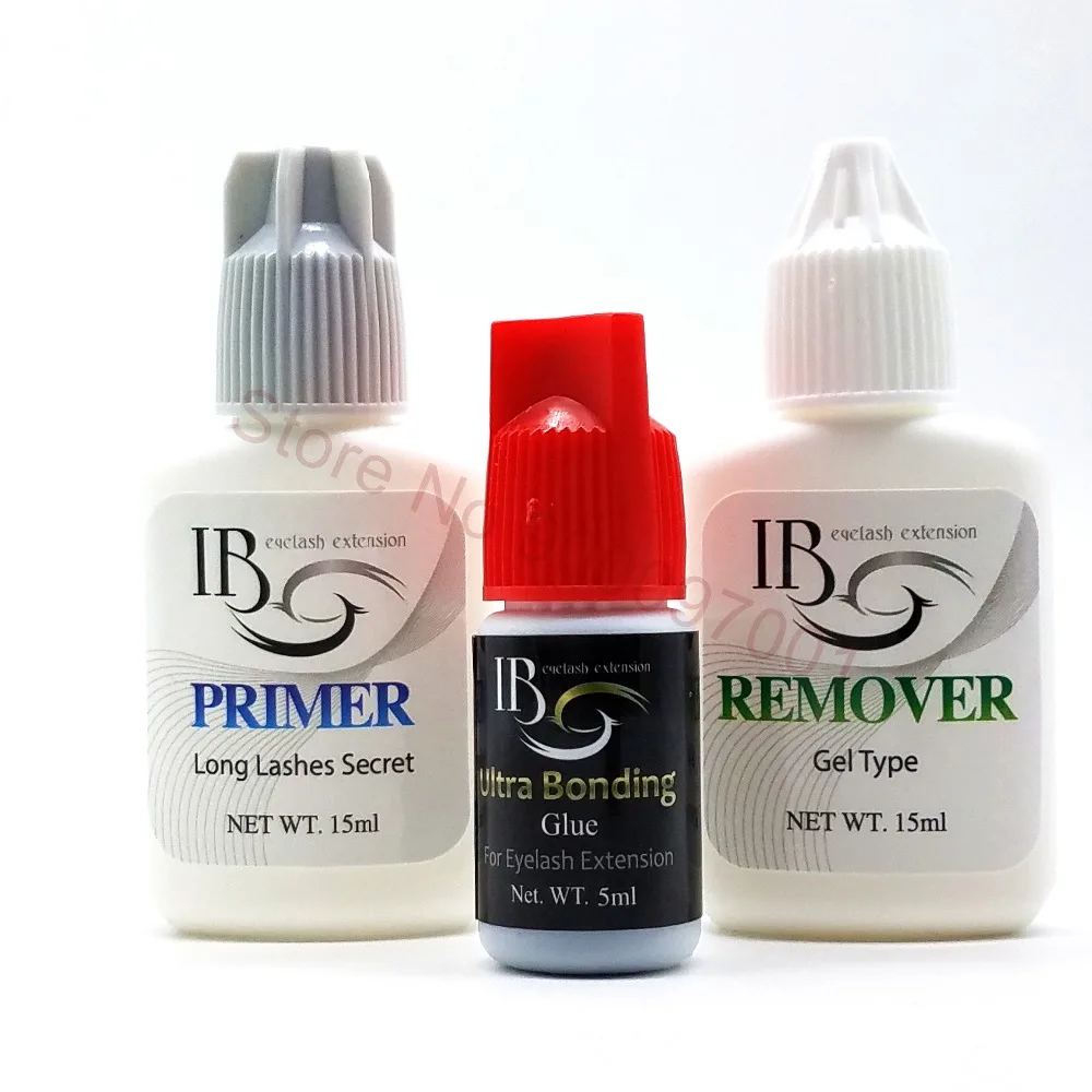Free Shipping IB Ultra Bonding Glue llash primer lash remover set for
