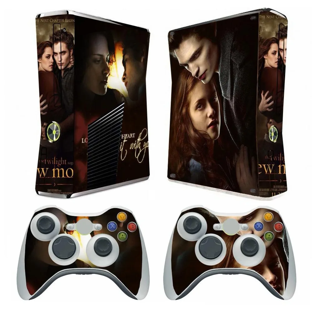 Виниловая наклейка TheTwilight Saga 402 Защитная пленка для Microsoft Xbox 360 Slim и 2 контроллера