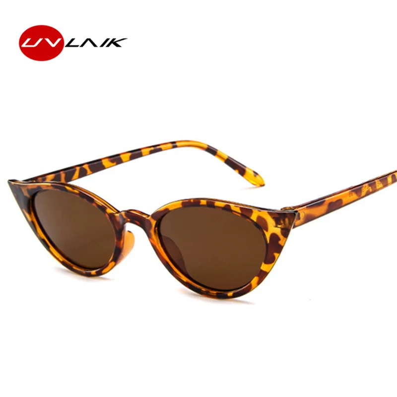 

UVLAIK Vintage Cat Eye Sunglasses Women Small Oval Sun Glasses Ladies Black Yellow Red Cheap Eyewear Female UV400