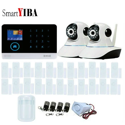 

SmartYIBA Intelligent LCD Touch Screen Wireless WIFI GPRS SMS Call App Alert Android iOS Burglar 3G ALARM SYSTEM SECURITY HOME