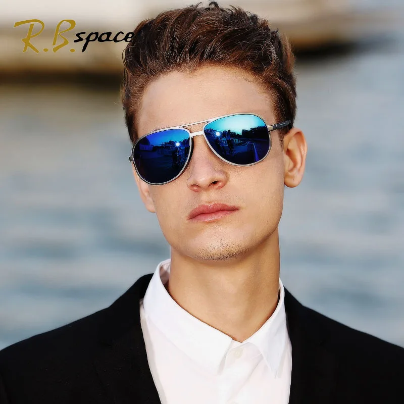 Aluminum Magnesium Sunglasses Polarized Coating Mirror Glasses Eyewear Accessories For Men Golden