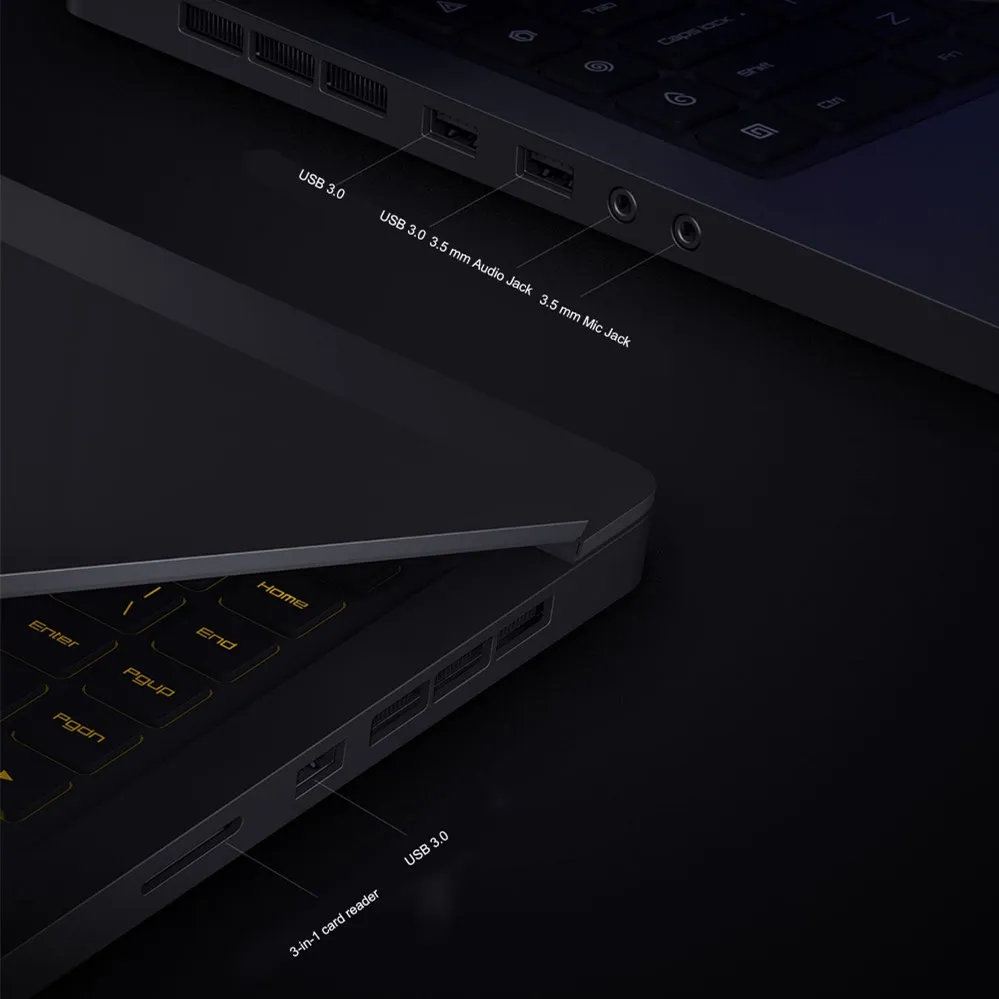 Xiaomi mi Ga нг ноутбуки 15 6 ''WIN10 Intel Core I7 7700HQ 4 ядра 16 ГБ + 256 SSD 1 ТБ HDD HD GTX1060 Bluetooth
