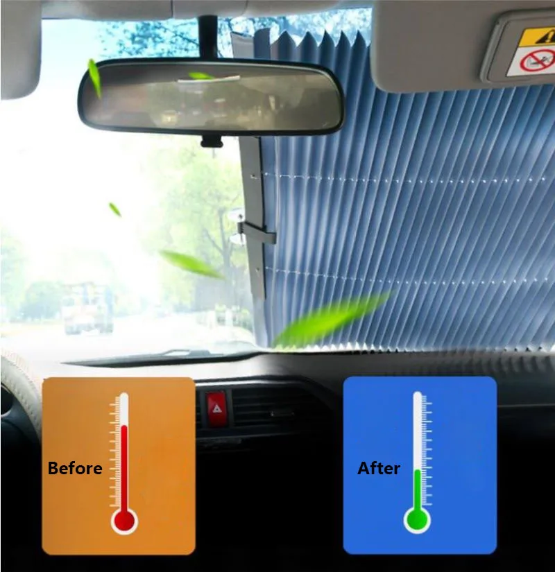 

Car Front Window Sunshade Car Retractable Curtain UV Protection UV Truck Car Window Shade Auto accessories