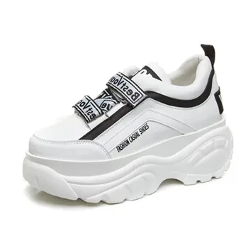 

2019 New Ultralight Thick bottom women white Sneakers Comfortable off white shoes Women casual shoes