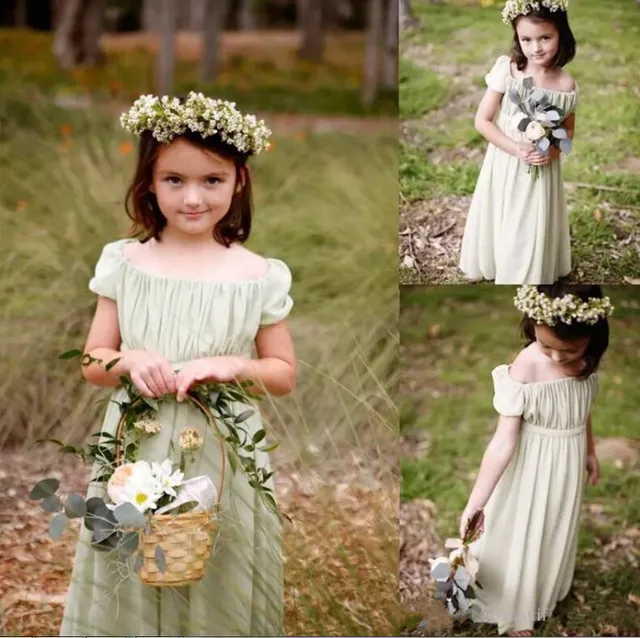 Ruffled Flower Girl Dresses for Weddings
