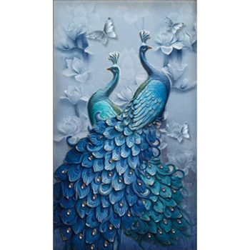 

RS1846 Diamond Embroidery Peacock Animal Feather 5D DIY Diamond Painting Cross Stitch Full Square Home Decor Canvas Painting