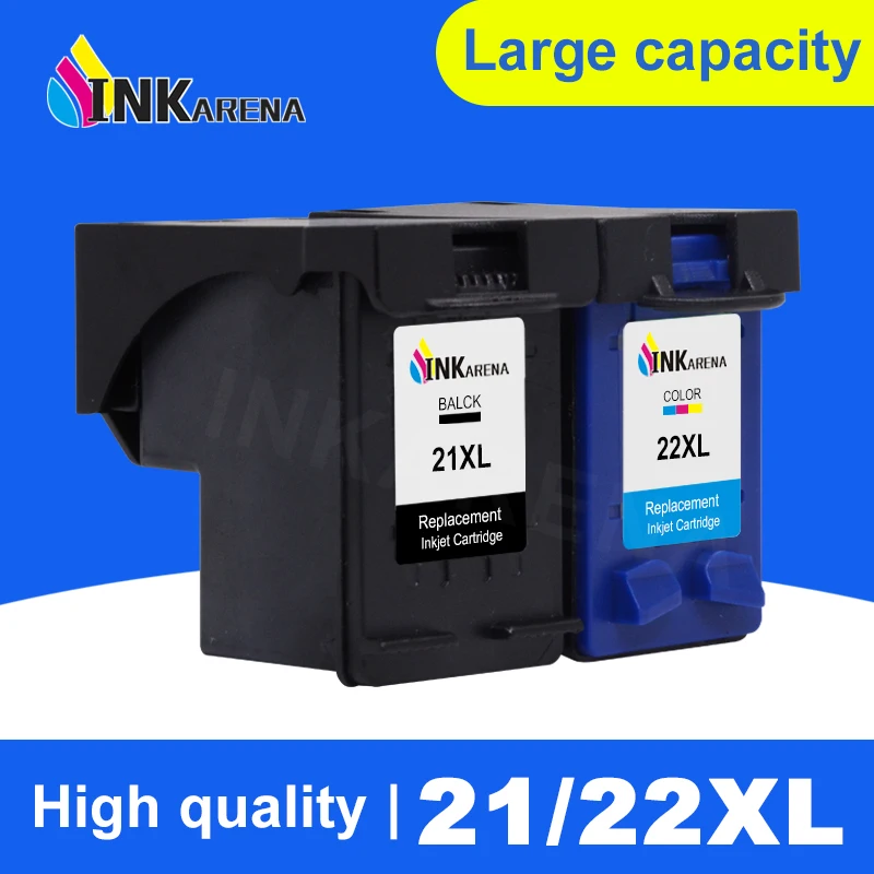 INKARENA 21 22 Remanufactured Ink Cartridge Replacement For HP21 22 Deskjet 3915 1530 1320 1455 F2100 F2180 F4100 F4180 Printer