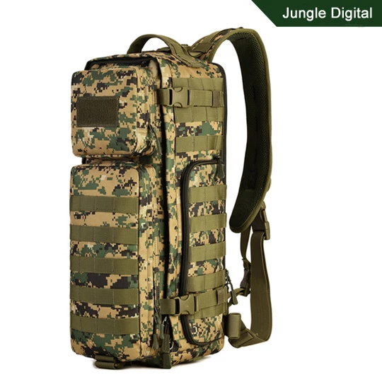Тактическая Сумка-слинг, рюкзак на плечо в Военном Стиле, мужской большой рюкзак для путешествий, Штурмовые рюкзаки, сумки на открытом воздухе, походный рюкзак - Цвет: Jungle Digital
