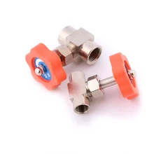 С резьбой игла клапан метель никелированная латунь 1/" 1/4"