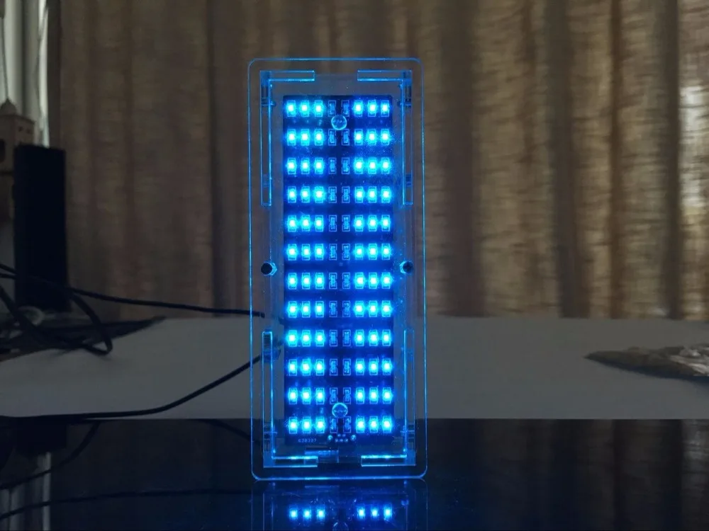 Синий светодиодный анализатор музыкального спектра индикатор уровня звука MP3 ПК