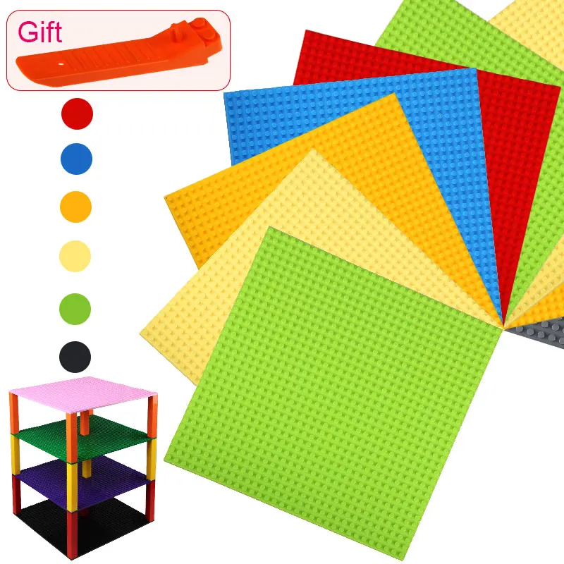 

Double Side Base plate for Small Bricks Baseplates 32*32 Dots 10"*10" DIY Building Blocks Compatible with Legoed blocks