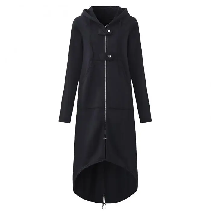 Новое Женское осеннее пальто на молнии с капюшоном из хлопка с длинными рукавами Женская ветровка размера плюс DO99