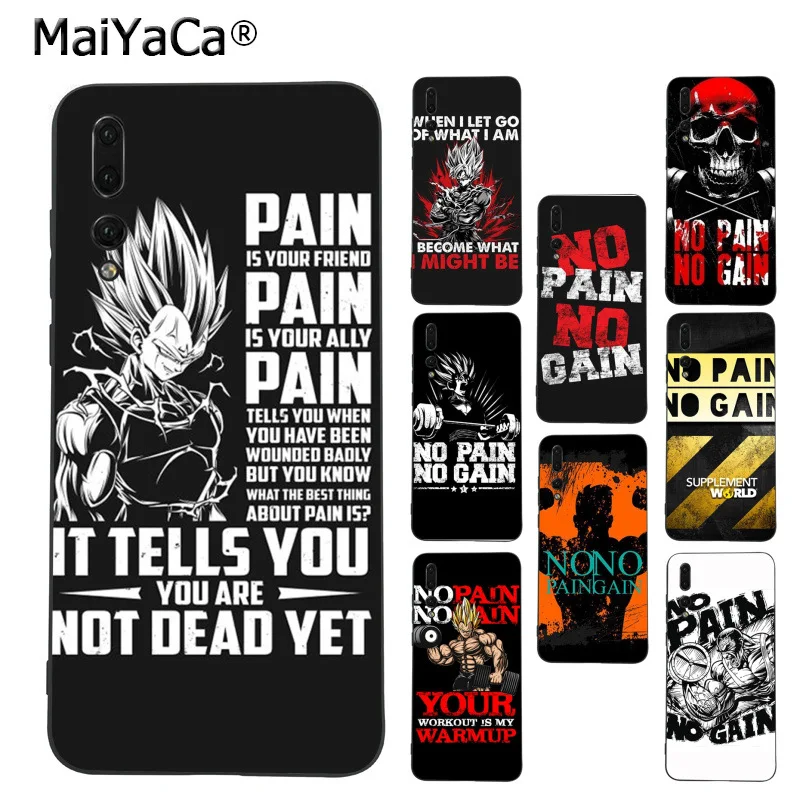

MaiYaCa dragon ball No pain no gain Coque Phone case for Huawei Mate10 Lite P20 Pro P9 P10 Plus Mate9 10 Honor 10 View 10 Case