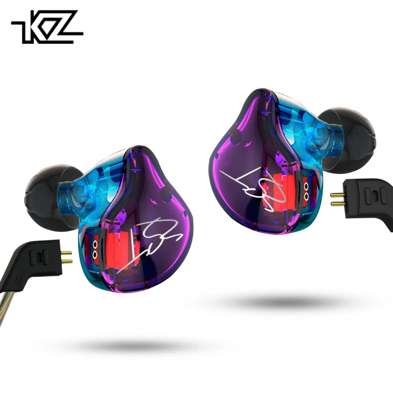 

KZ ZST Pro Armature Dual Driver In Ear Earphone Noise Isolating HiFi Headset Detachable Cable Colorful Earbuds fone de ouvido