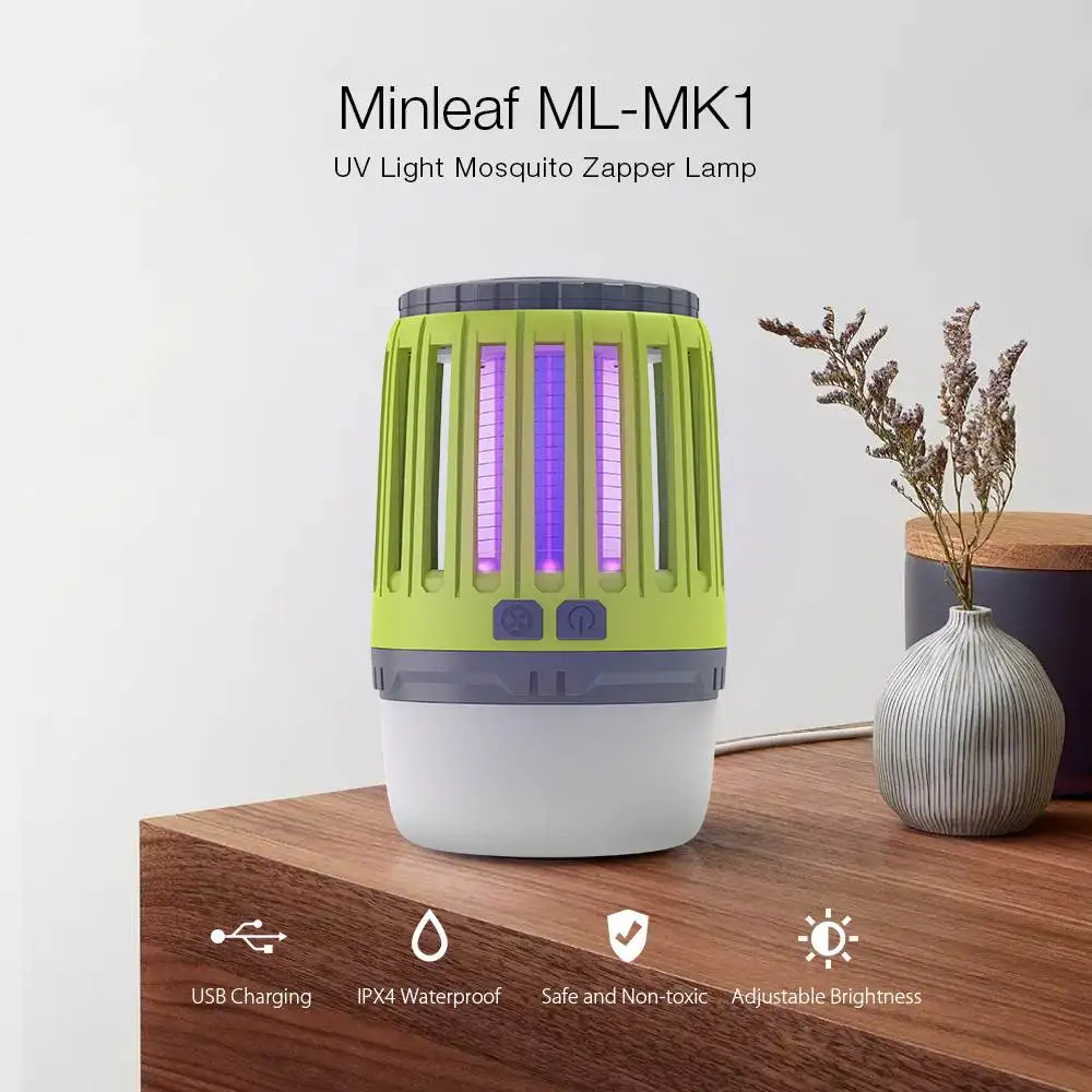 

Smart Home Minleaf ML-MK1 Eletric USB UV Light Mosquito Killer Zapper Lamp Mosquitos Insect Killer Trap Lamp High Quality
