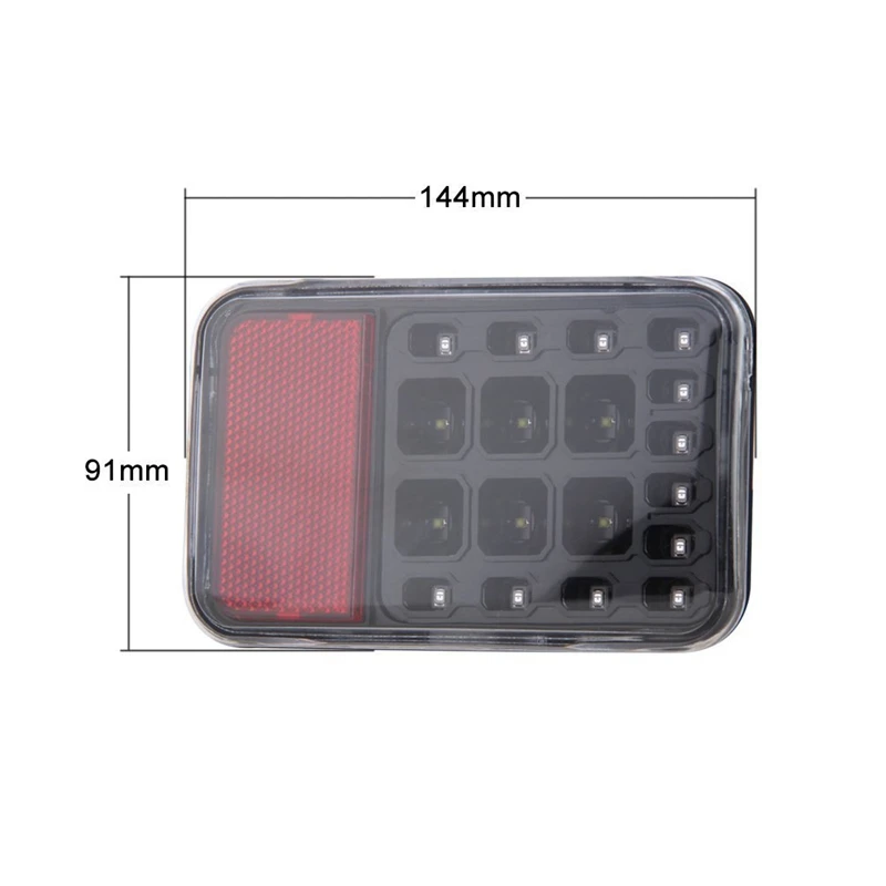 LED Tail Rear Back Bumper Light Back up Reverse Lights Back Parking Light Brake Light Assembly for 07-15 Jeep Wrangler JK dc