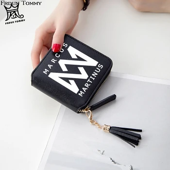 

Frdun Tommy Marcus Martinus Wallets Mini 3D Print Bags Women Wallets Short Zipper card wallet Girl Tassel wallets cute girl
