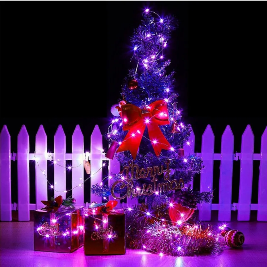 Solar Powered String Lights 12M 100 LEDs Copper Wire Light Starry Garland Lighting Indoor Outdoor LED Garden Decoration Lights