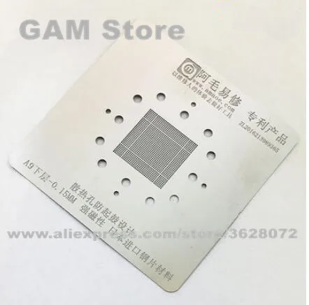 Трафарет A9 CPU BGA для iPhone 6S + Plus нижний слой шпильки IC реболлинга шаблон пайки