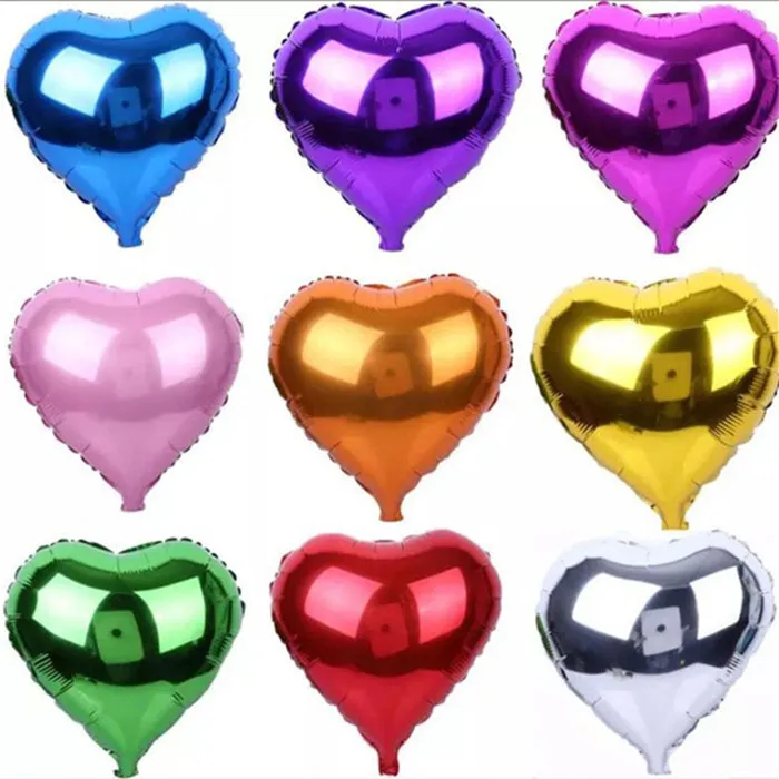 18 Inch Foil Flower Balloons Rose Gold Heart Balloons Red Pink Foil Ballloon Star Moon Foil Air Balls Birthday Party Decoration - Цвет: K1 Heart Shape