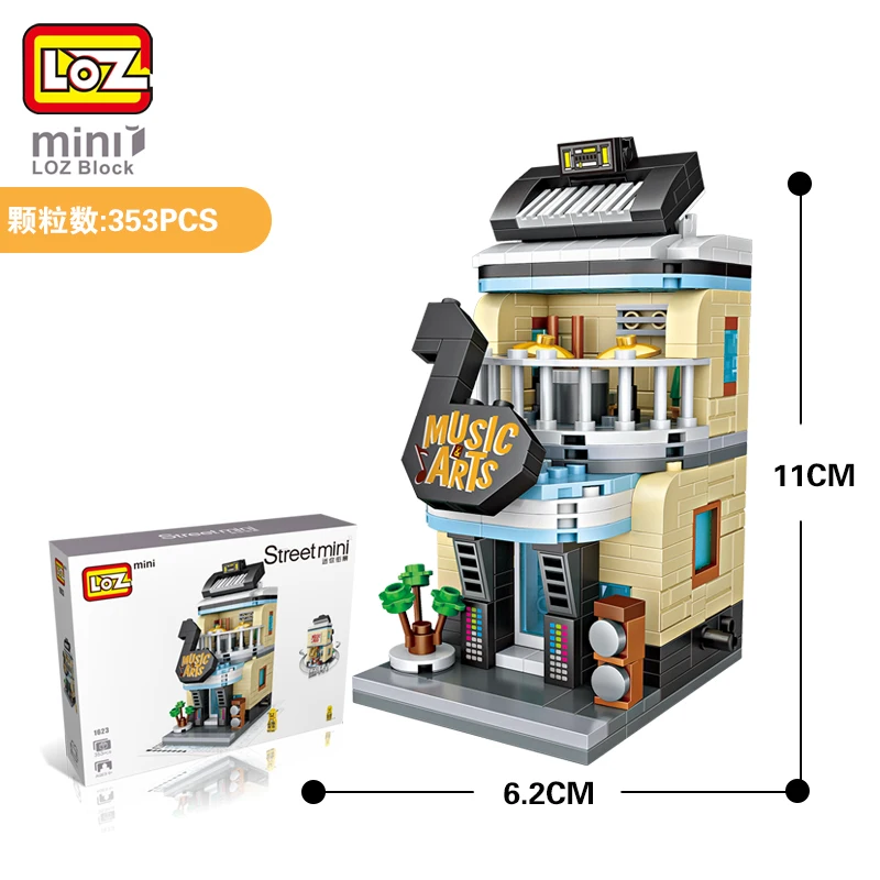 

LOZ Mini Blocks City View Scene Music Art Piano Keyboard Musical Instrument Store Building Block Bricks Toy for Kids Building