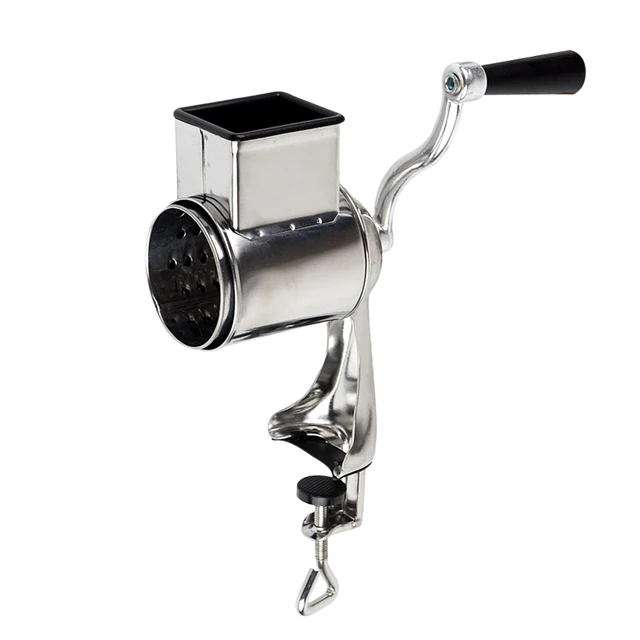 Manual table top mounted nut seed grinder metal hand operated food mill