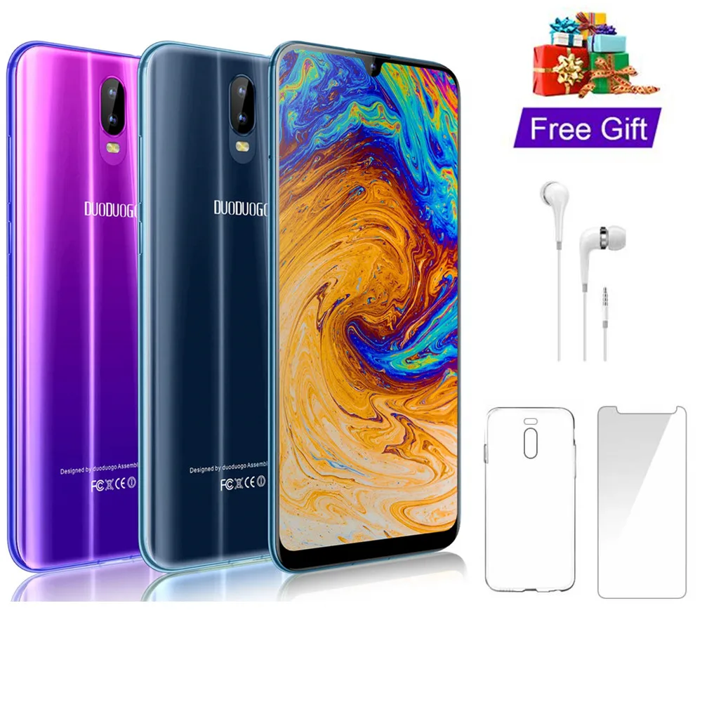 DUODUOGO S10 мобильный телефон Android 8 1 6 26 ''капли воды Экран 4 Гб+ 64 Гб 12MP камеры 4G LTE