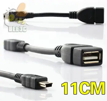 

10cm Micro USB to mini USB 5pin Host OTG Cable for DAC Portable Digital Amplifier tablet pc mobile phone mp4 mp5 11cm 50pcs