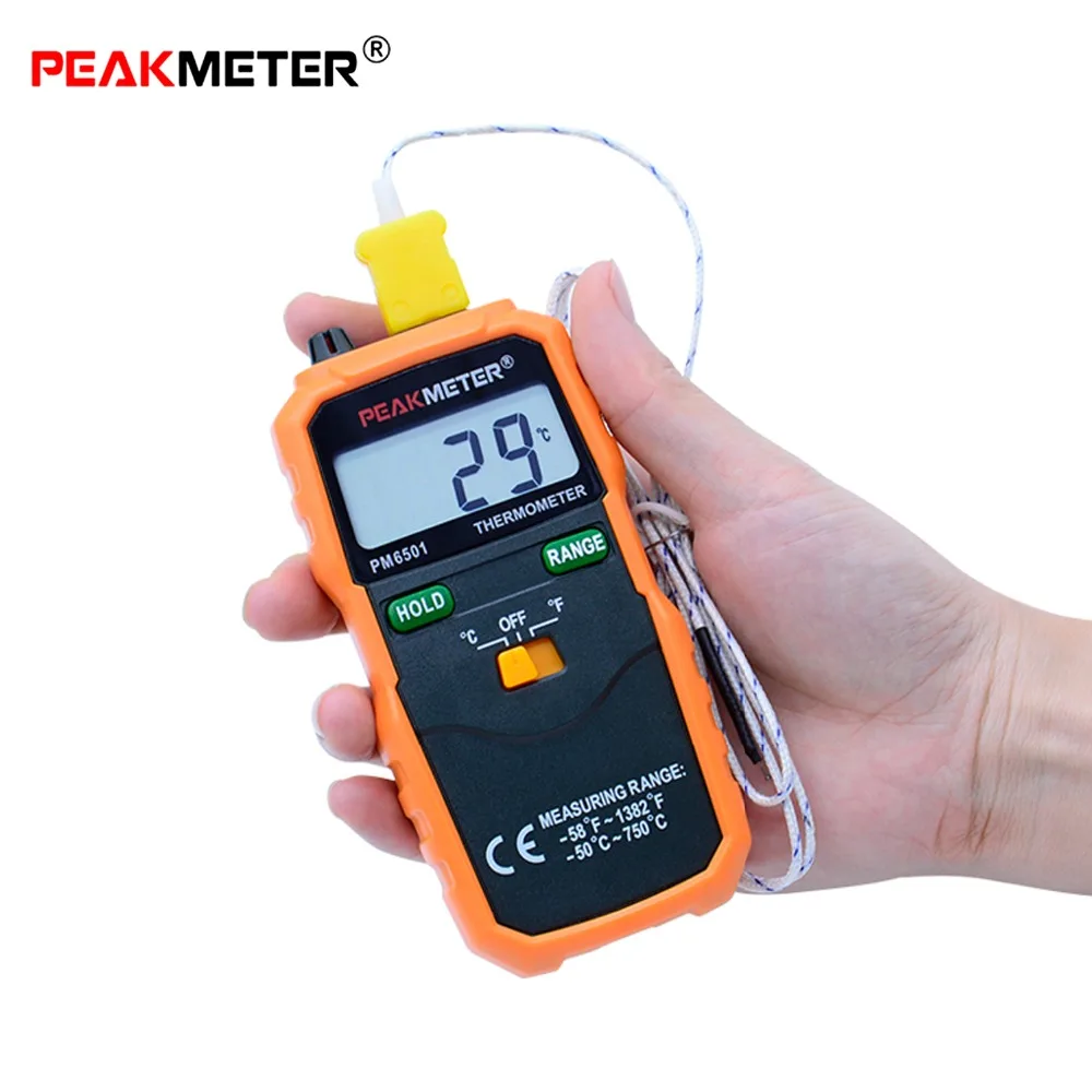 

Indoor & Industrial Portable Digital Thermometer LCD K Type Thermocouple Electronic thermometer -50-750 degree