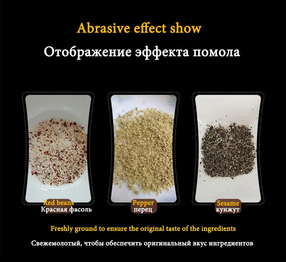 Соль мельница для черного перца 304 нержавеющая сталь+ прозрачное шлифовальное устройство для стекла Регулируемый Керамический шлифовальный сердечник кухонная мельница для специй инструмент