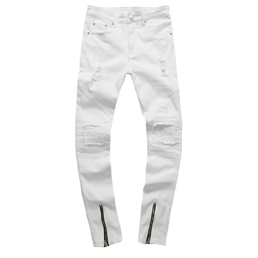 mens white jeans ripped