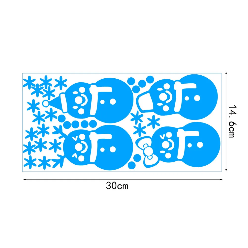 Рождественские светящиеся наклейки на стену с изображением снеговика, светящиеся наклейки для гостиной, светящиеся наклейки для дома, спальни, декора# A