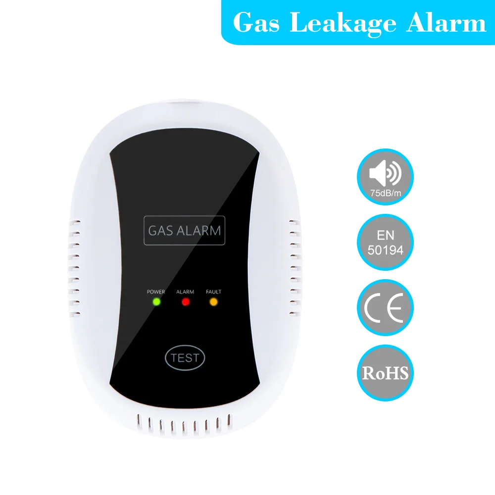 

433MHz Wireless High Sensitive Combustible Natural Gas Leakage Detector Alarm Sensor For Home Kitchen Security Alarm System