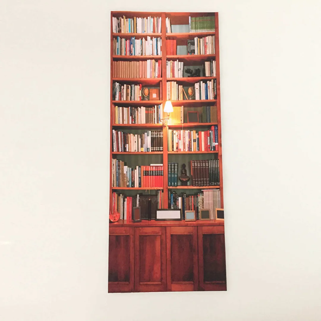 2019 new Bookcase Door Wall Stickers Mural Self Adhesive Photo Wallpaper Home Decoration