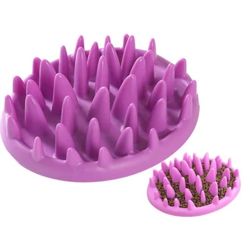 

Dog Food Bowl Slow Eating Dish No Choking Food Container Silicone Dog Slow feeder Nonslip Cat Pet feeder Bowl Pet Products