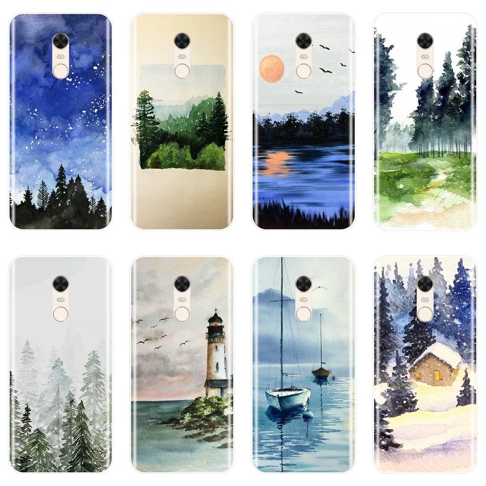 Задняя крышка Forest для Pocophone F1 Xiaomi Redmi S2 6A 5 Plus 4A мягкий силиконовый чехол телефона