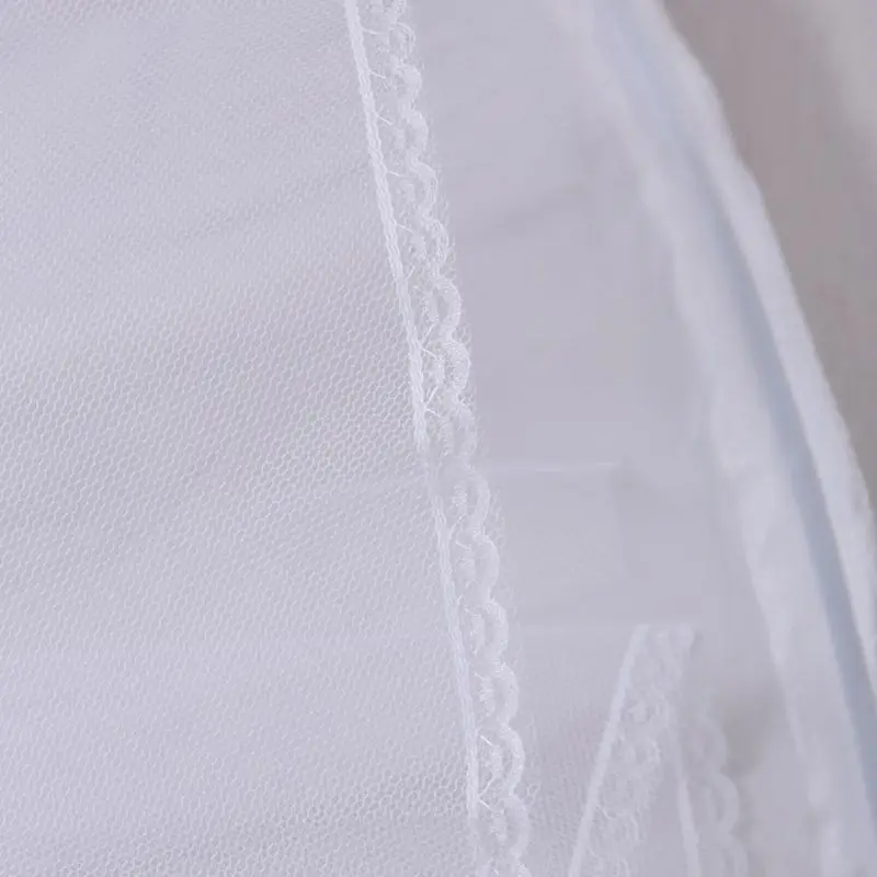 Женский Белый 1 обруч A Line Двухслойная юбка для невесты свадебное платье, эластичный пояс винтажное кружево нижнее белье кринолин