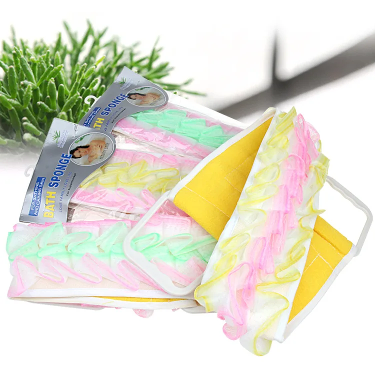 High Quality Korean Style Long Bath Rubbing Bath Brush/Towels Bathing