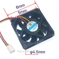 High quality Black 6cm  3pin12V 60mm x 15mm 6015 Brushless DC Fan PC Cooling Cooler Fan - Image 3