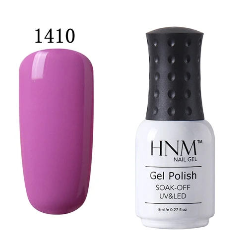 HNM 8 мл УФ-гель для ногтей Цветной Гель-лак для ногтей Vernis Полупостоянный длинный Гель-лак - Цвет: 1410