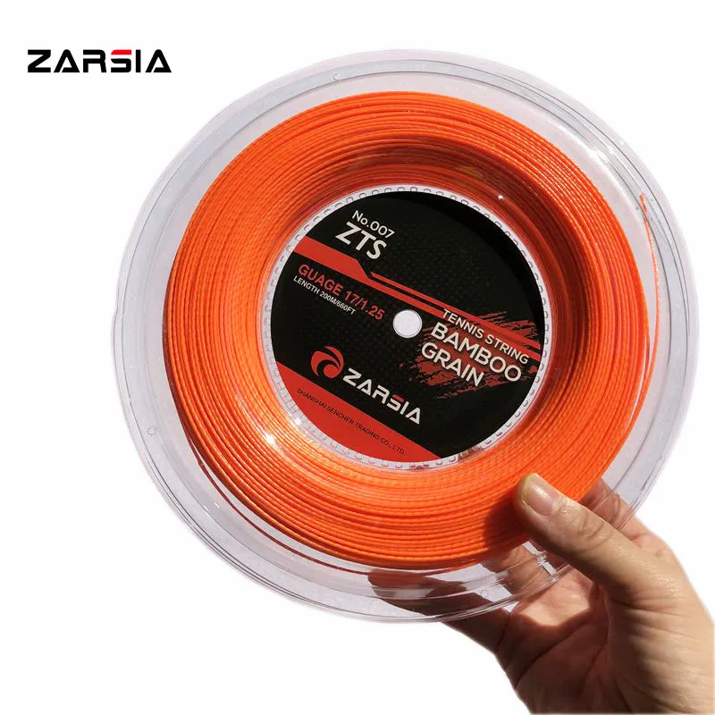2021 ZARSIA Bamboo polyester tennis strings POLY racket 200m spinning Tennis 1.25mm 17G (orange) | Спорт и развлечения